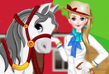 Girl with Horse Dress Up