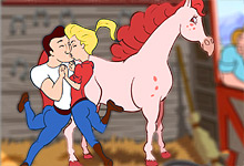Horse Stable Kissing