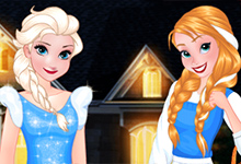 Anna and Elsa Halloween Night