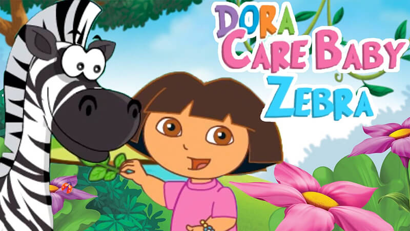 Dora Care Baby Zebra Free Online Girls Game at horse